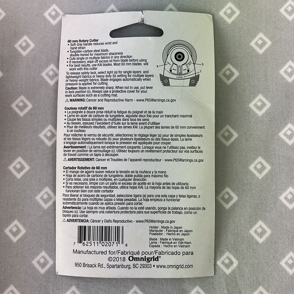 Omnigrid 60mm Rotary Cutter - Picture 4 of 4